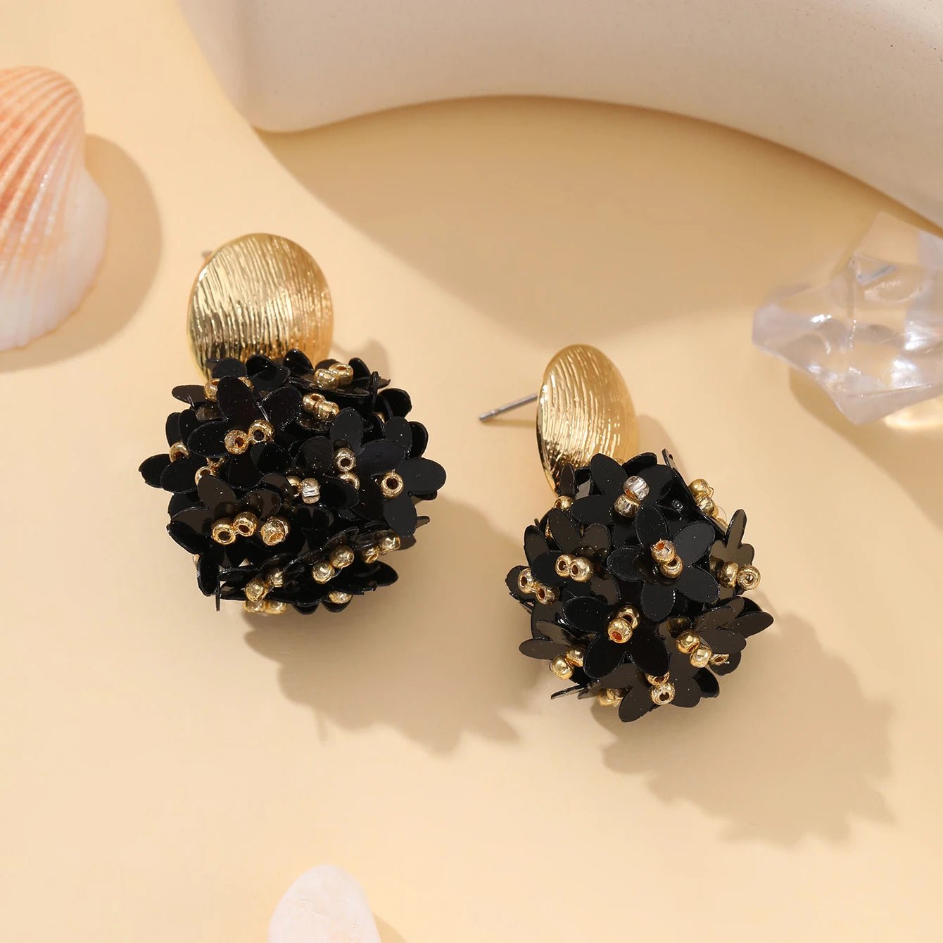 INKDEW Flower Petal Beads Big Round Drop Earrings For Women Long Earrings Handmade Fashion Jewelry Gift boho EA153 - PratSN