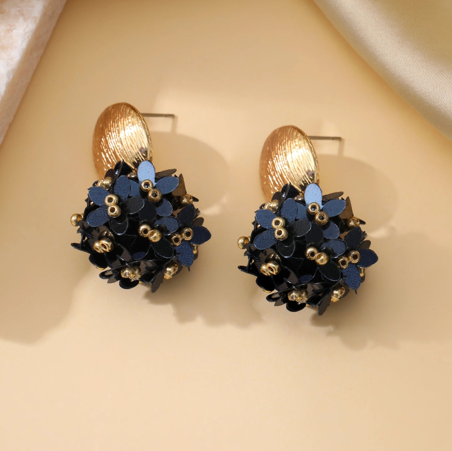 INKDEW Flower Petal Beads Big Round Drop Earrings For Women Long Earrings Handmade Fashion Jewelry Gift boho EA153 - PratSN