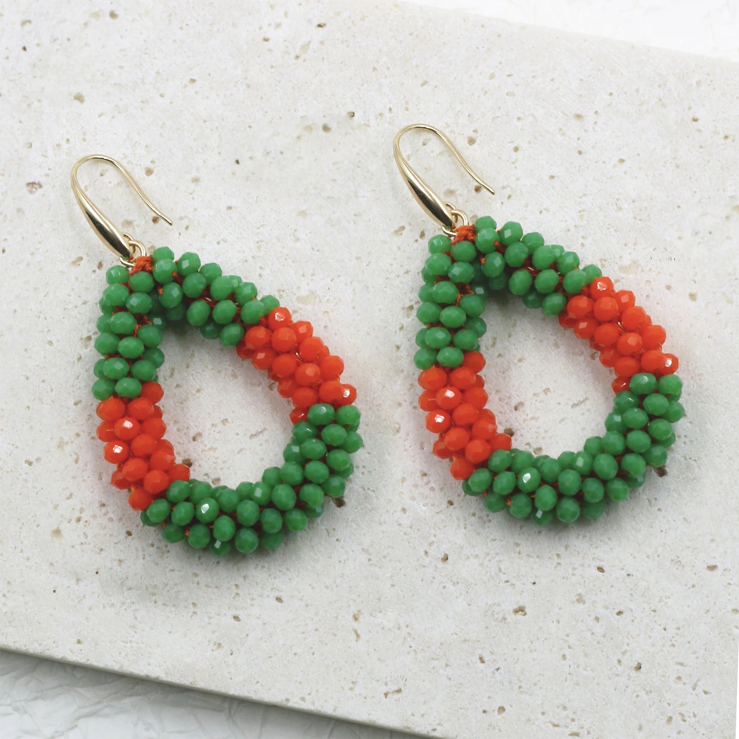 INKDEW Mixed Color Big Drop Earrings Colorful Bead Handmade Threading Crystal Earrings for Women Gift Water Drop Jewelry EA004 - PratSN