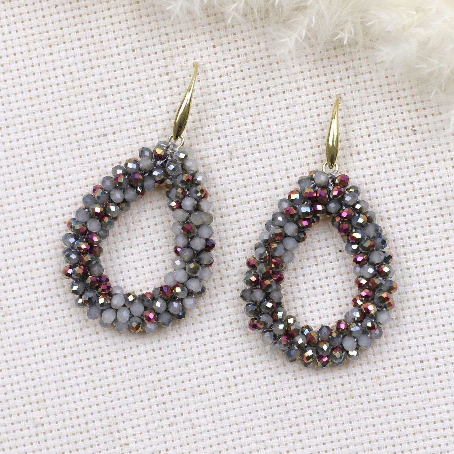 INKDEW Mixed Color Big Drop Earrings Colorful Bead Handmade Threading Crystal Earrings for Women Gift Water Drop Jewelry EA004 - PratSN