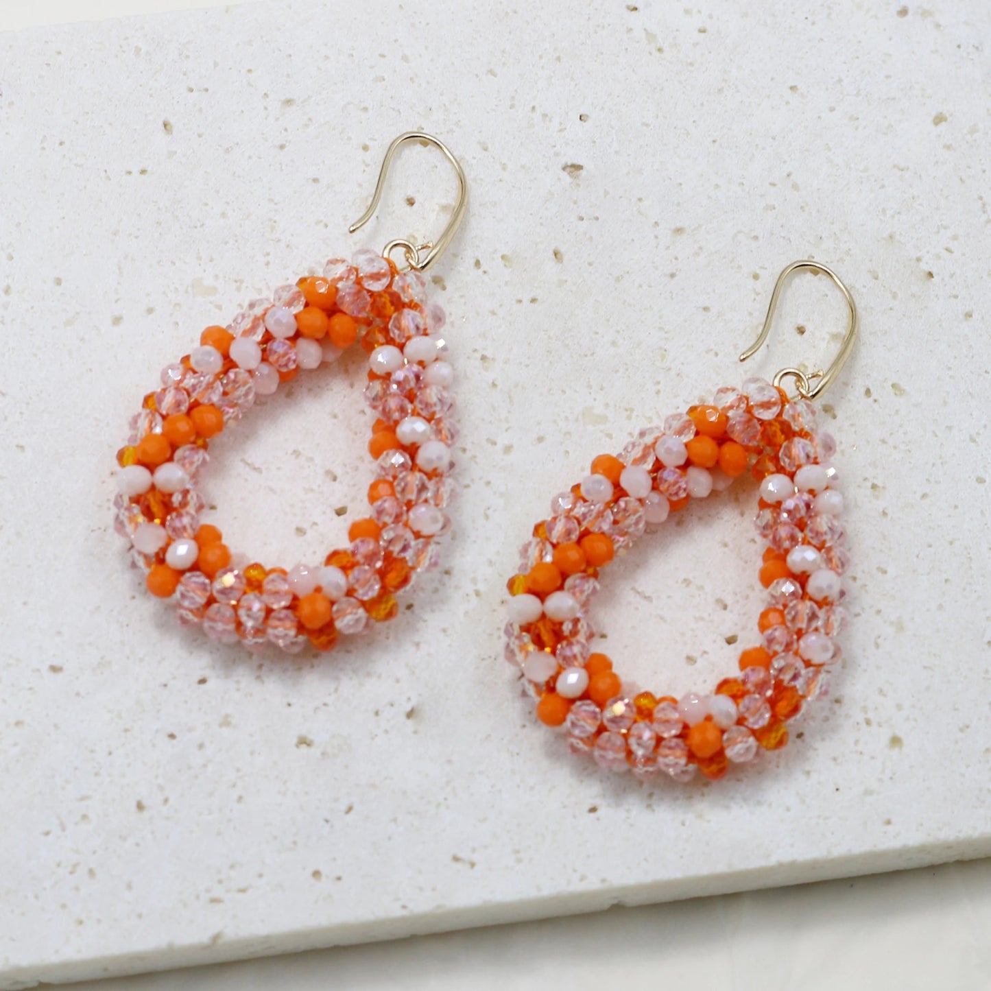 INKDEW Mixed Color Big Drop Earrings Colorful Bead Handmade Threading Crystal Earrings for Women Gift Water Drop Jewelry EA004 - PratSN