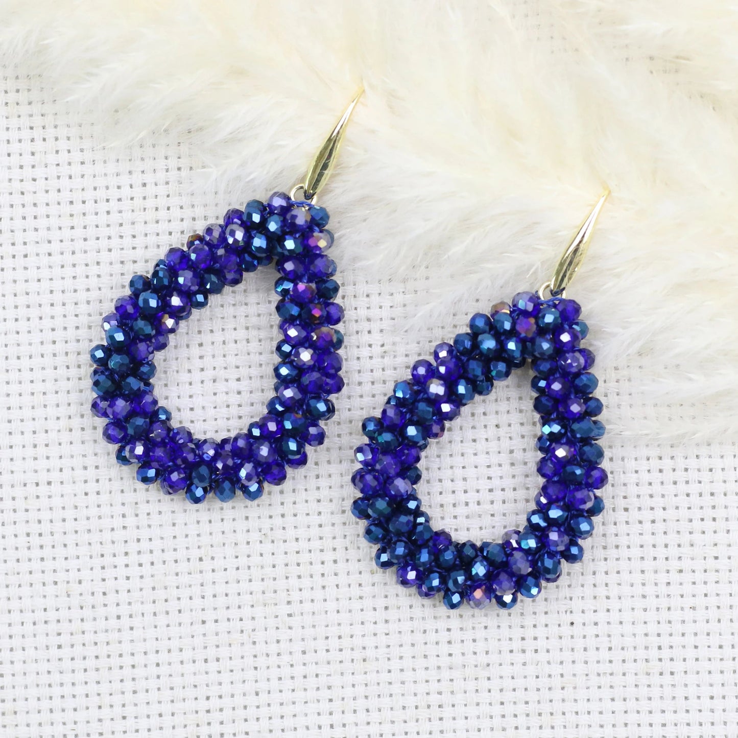 INKDEW Mixed Color Big Drop Earrings Colorful Bead Handmade Threading Crystal Earrings for Women Gift Water Drop Jewelry EA004 - PratSN