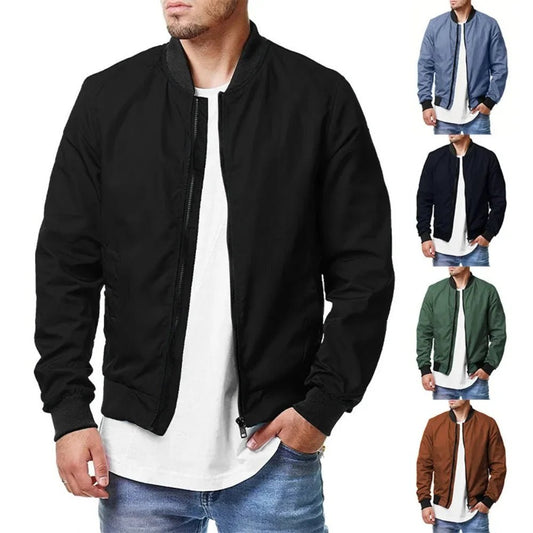 Jackets, Bomber Spring Fall Cross - border Casual Trend Coats,New Fashion Spring And Autumn Men All Sports Casual Stand Collar - PratSN