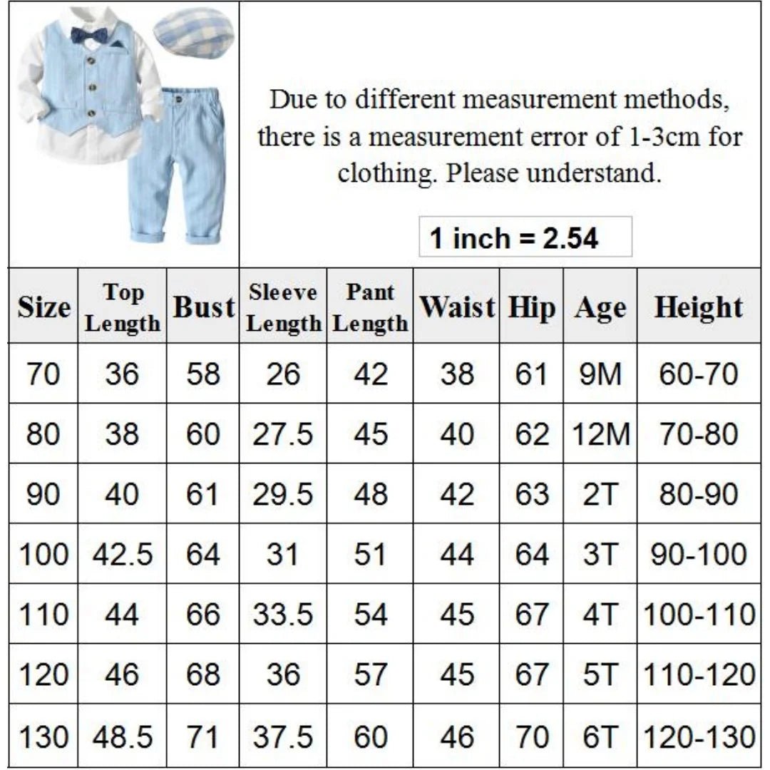 Kid Boy Formal Birthday Outfit Suit Toddler Gentleman Wedding Striped Vest Shirt 1 - 6 Years Baby Pants Boys Ceremony Outerwear - PratSN