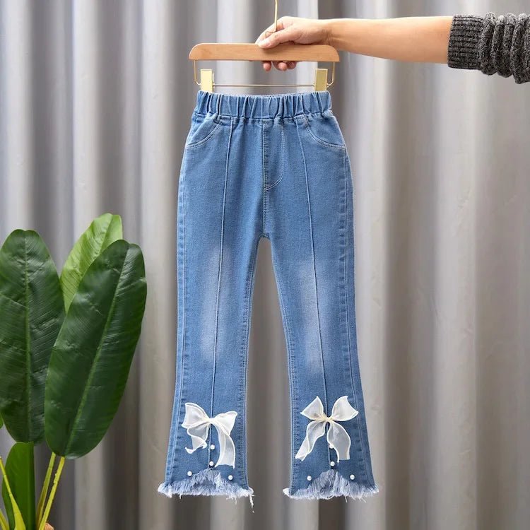 Kids Baby Girls Cowboy Pants Spring Autumn Baby Girls Jeans Casual Girls Jeans Children Clothing Kids Bell - bottoms Jeans - PratSN