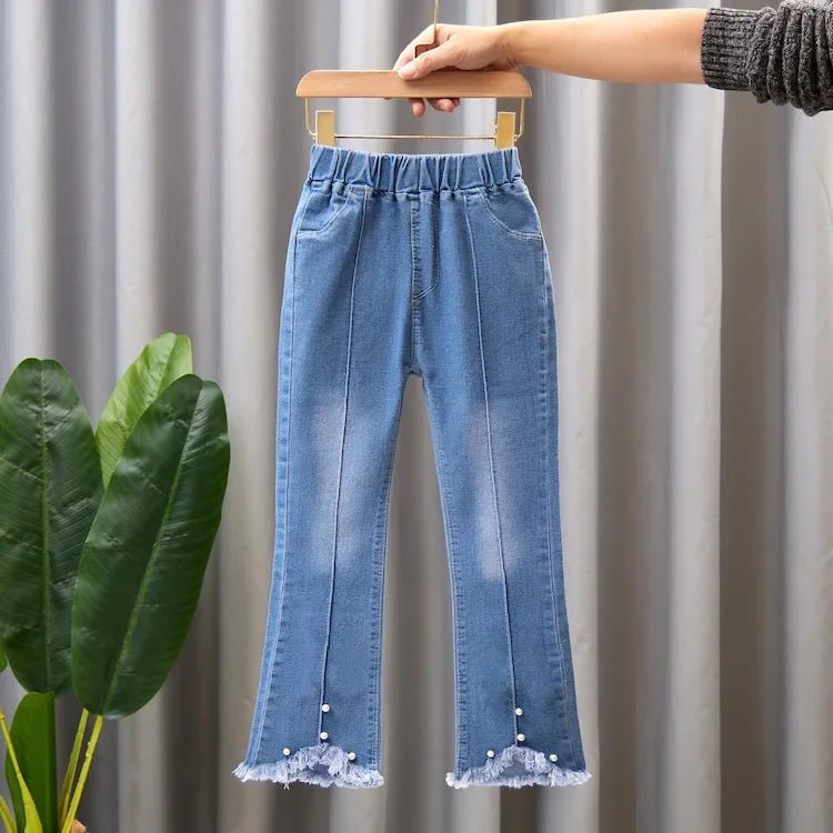 Kids Baby Girls Cowboy Pants Spring Autumn Baby Girls Jeans Casual Girls Jeans Children Clothing Kids Bell - bottoms Jeans - PratSN