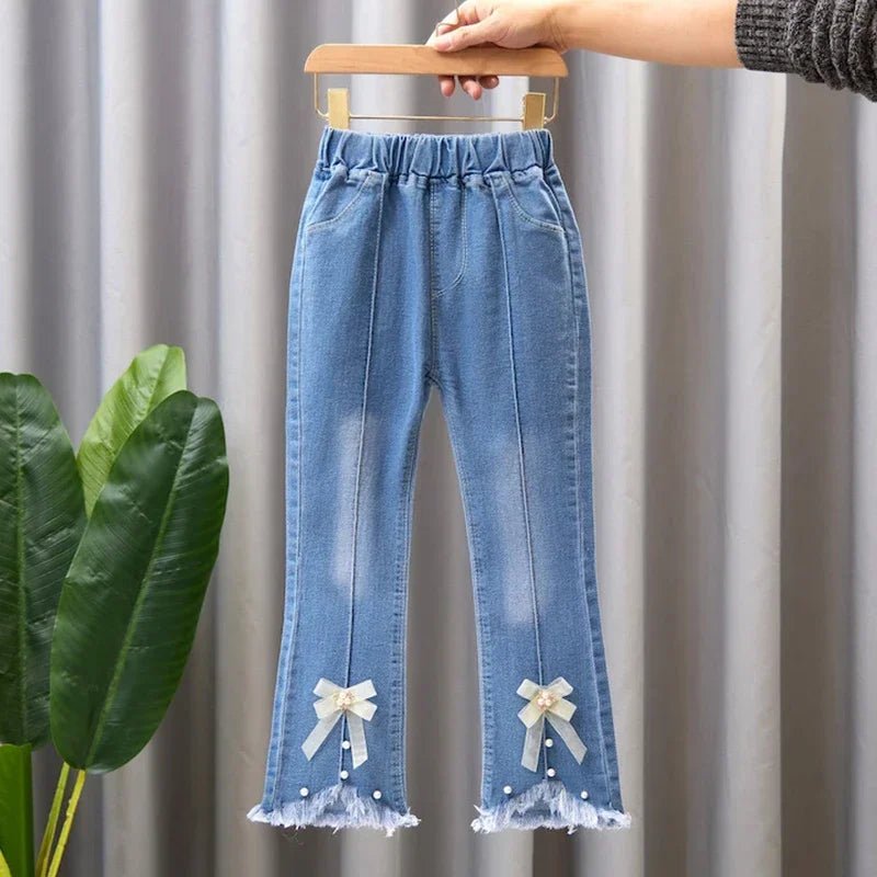Kids Baby Girls Cowboy Pants Spring Autumn Baby Girls Jeans Casual Girls Jeans Children Clothing Kids Bell - bottoms Jeans - PratSN