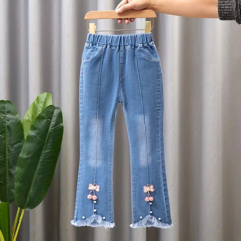 Kids Baby Girls Cowboy Pants Spring Autumn Baby Girls Jeans Casual Girls Jeans Children Clothing Kids Bell - bottoms Jeans - PratSN