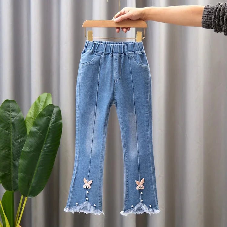 Kids Baby Girls Cowboy Pants Spring Autumn Baby Girls Jeans Casual Girls Jeans Children Clothing Kids Bell - bottoms Jeans - PratSN