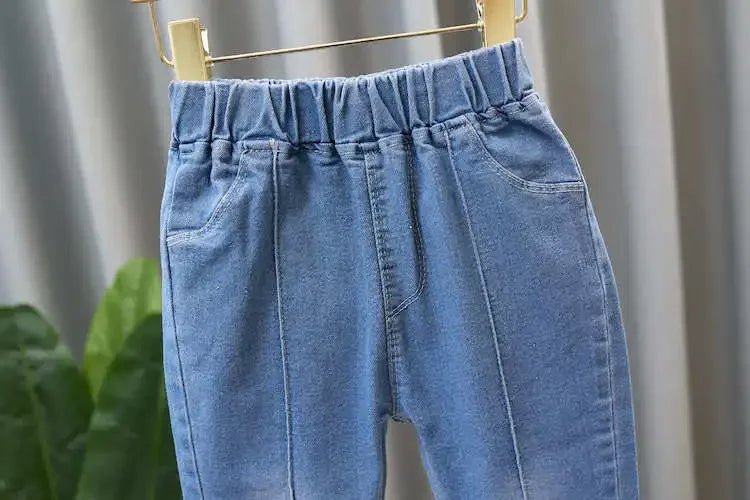 Kids Baby Girls Cowboy Pants Spring Autumn Baby Girls Jeans Casual Girls Jeans Children Clothing Kids Bell - bottoms Jeans - PratSN