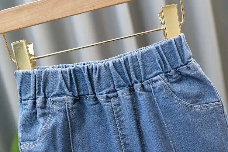 Kids Baby Girls Cowboy Pants Spring Autumn Baby Girls Jeans Casual Girls Jeans Children Clothing Kids Bell - bottoms Jeans - PratSN