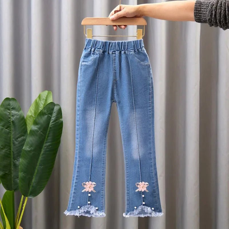 Kids Baby Girls Cowboy Pants Spring Autumn Baby Girls Jeans Casual Girls Jeans Children Clothing Kids Bell - bottoms Jeans - PratSN