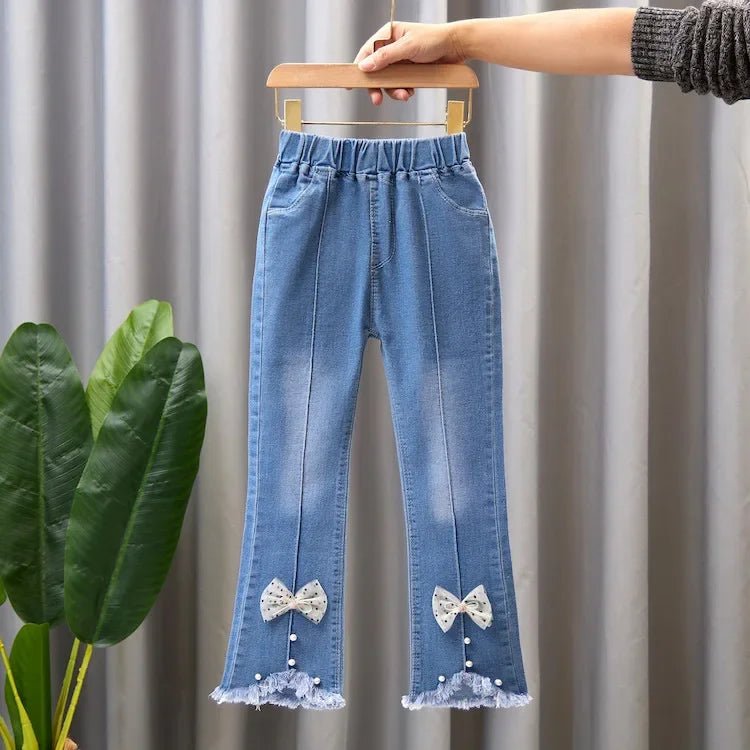 Kids Baby Girls Cowboy Pants Spring Autumn Baby Girls Jeans Casual Girls Jeans Children Clothing Kids Bell - bottoms Jeans - PratSN
