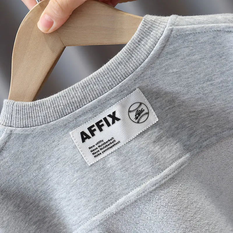 Kids Boys Sweater Suit Spring Autumn Clothing Children's Fashion Sportswear Suit Children's Clothing Boy's Baby Top Pants 2PCS - PratSN