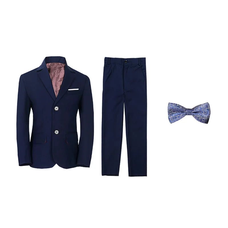 Kids Boys White Blazer Vest Pants 3PCS Set Children Baptism Wedding Prom Suit Baby Boy Elegant Dress Teenager Party Costume - PratSN