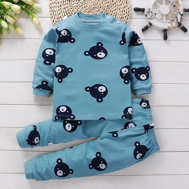 Kids Clothes Children Sets Children's Clothing Boys Girls CottonAutumn winter Clothing Pants Sleepwear Underwear Christmas Gift - PratSN