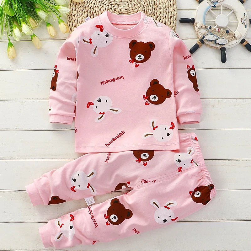 Kids Clothes Children Sets Children's Clothing Boys Girls CottonAutumn winter Clothing Pants Sleepwear Underwear Christmas Gift - PratSN