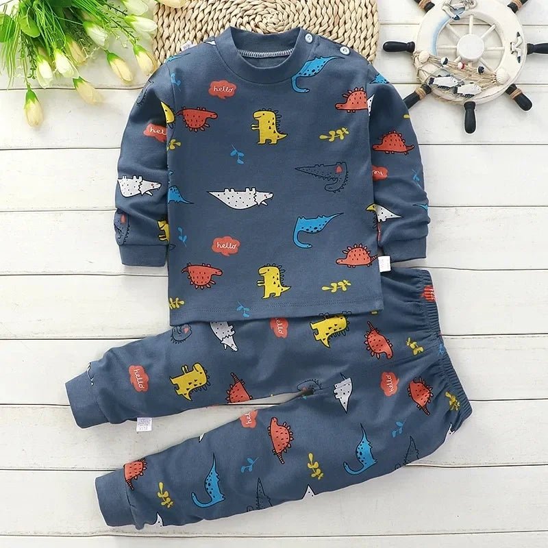 Kids Clothes Children Sets Children's Clothing Boys Girls CottonAutumn winter Clothing Pants Sleepwear Underwear Christmas Gift - PratSN
