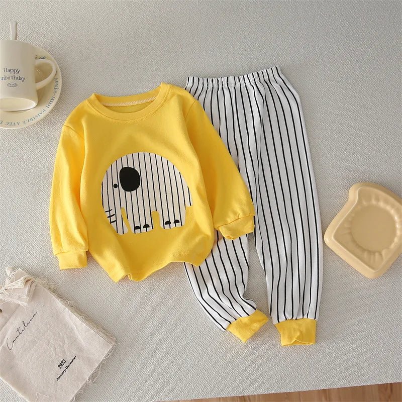 Kids Clothes Children Sets Children's Clothing Boys Girls CottonAutumn winter Clothing Pants Sleepwear Underwear Christmas Gift - PratSN