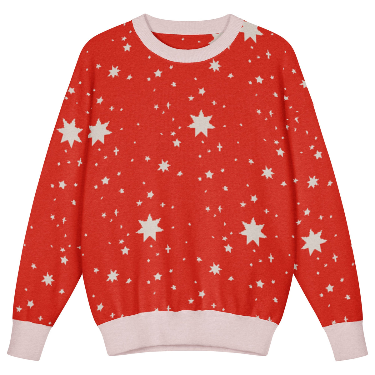 Kids Knitted Relaxed Fit Crewneck Sweater - PratSN