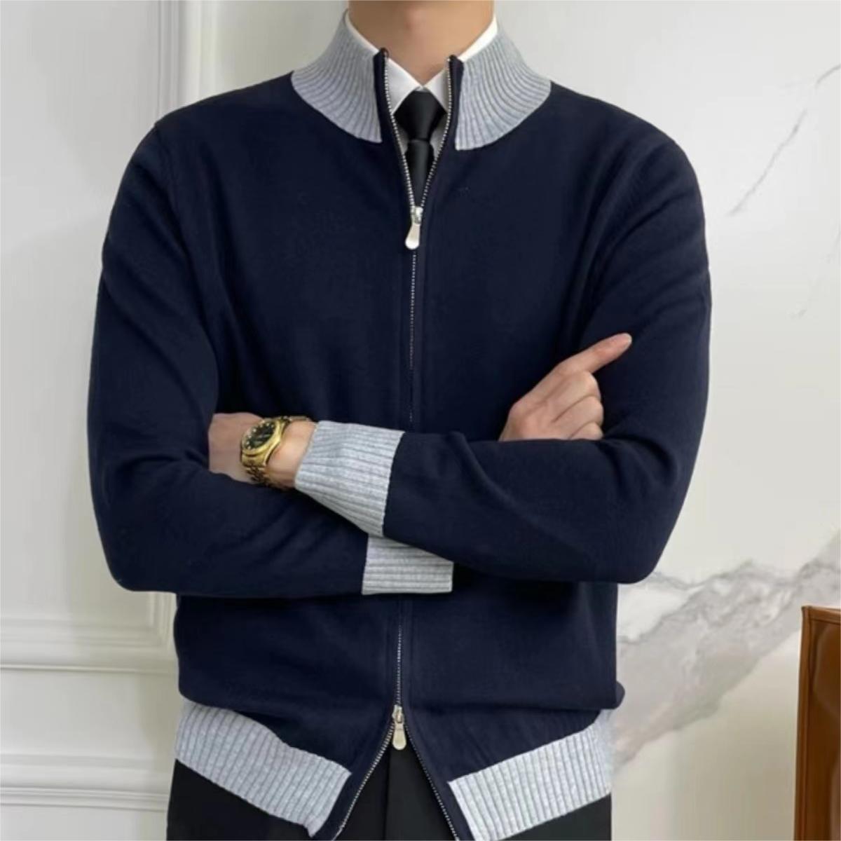 Knitwear Coat For Men Trendy Brand Long Sleeve - PratSN