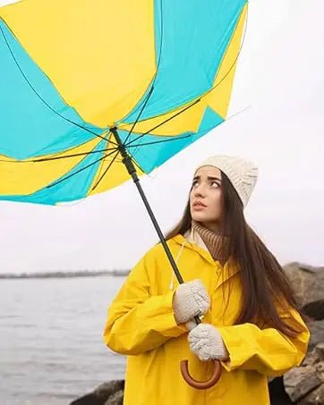 Ladies Long Raincoats Rain Jacket Waterproof Packable Hooded Windbreaker Lightweight Adjustable Waist Outdoor Protection Storm - PratSN