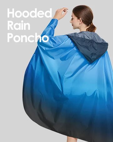 Ladies Long Raincoats Rain Jacket Waterproof Packable Hooded Windbreaker Lightweight Adjustable Waist Outdoor Protection Storm - PratSN