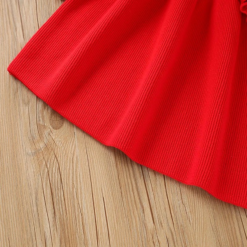 Little maven 2025 New Year Red Dress Girls Christmas Sweater Dresses Children's Clothing Spring Autumn Baby Girls Kids Clothes - PratSN