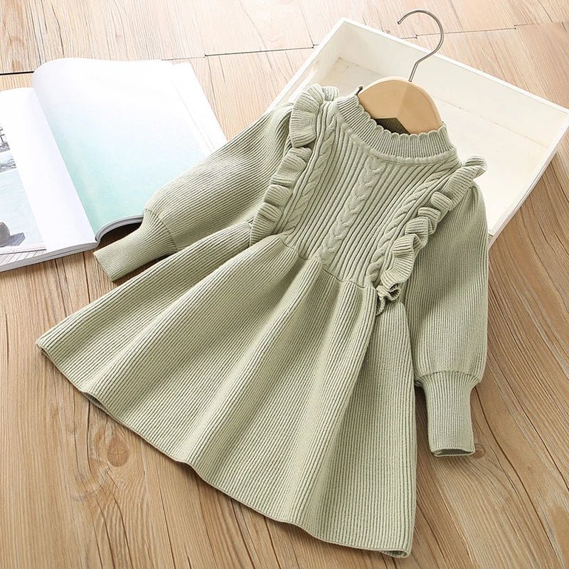 Little maven 2025 New Year Red Dress Girls Christmas Sweater Dresses Children's Clothing Spring Autumn Baby Girls Kids Clothes - PratSN
