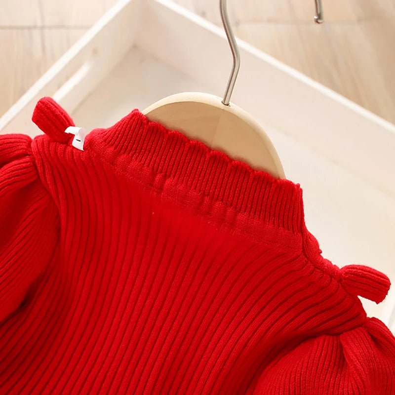 Little maven 2025 New Year Red Dress Girls Christmas Sweater Dresses Children's Clothing Spring Autumn Baby Girls Kids Clothes - PratSN