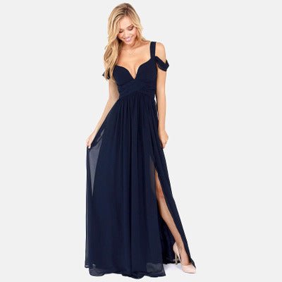 Long Floor Length Elegant Greek Style Pleated Dress - PratSN