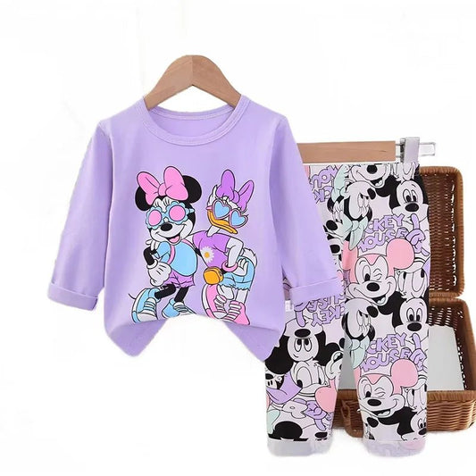 long sleeve baby Girls clothes set Cute Minnie T-shirt + Sets fashion girls Clothing 0 - 3year kids Clothes - PratSN