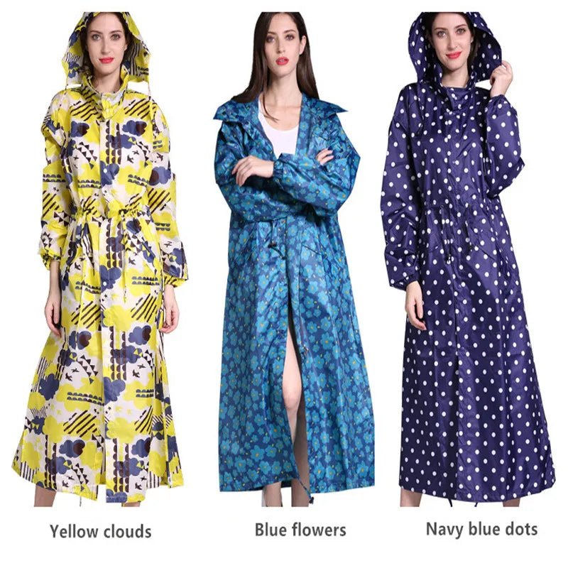Long Travel portable Raincoat Women Ponchos Waterproof Pullover Women's Breathable Rain Coat Chubasquero Mujer - PratSN