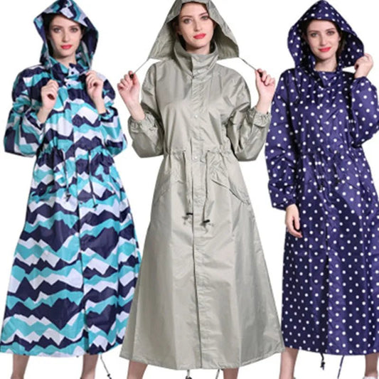 Long Travel portable Raincoat Women Ponchos Waterproof Pullover Women's Breathable Rain Coat Chubasquero Mujer - PratSN