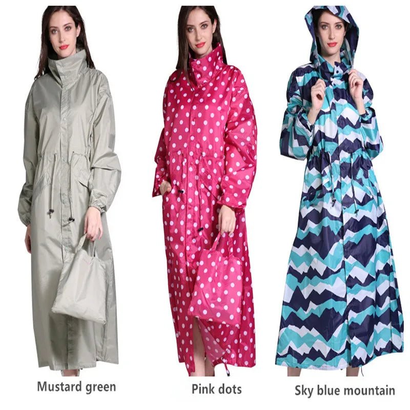 Long Travel portable Raincoat Women Ponchos Waterproof Pullover Women's Breathable Rain Coat Chubasquero Mujer - PratSN