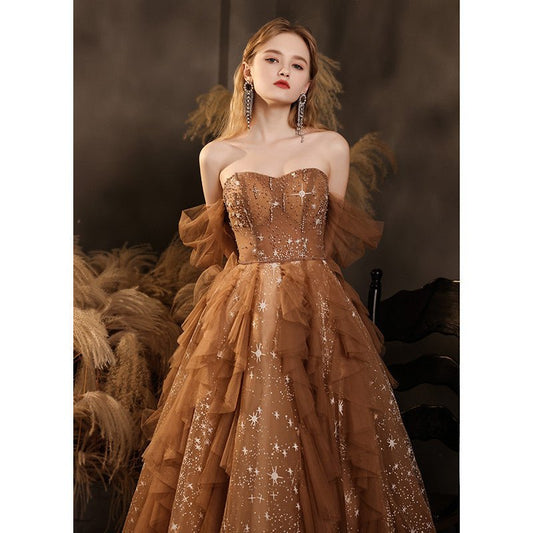 Long Tube Top Ladies Banquet Temperament Dress - PratSN