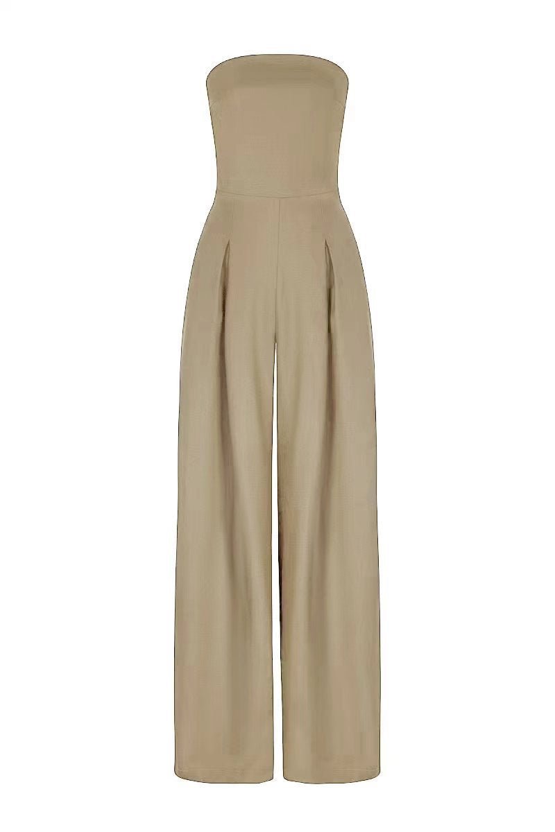 Loose Tube - top Jumpsuit Ins Fashion Backless Wide Leg Long Pants Overalls Women's Clothing - PratSN
