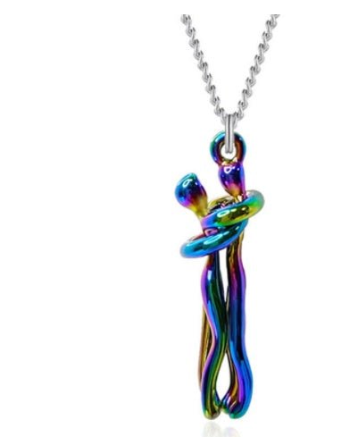 Love Hug Necklace Unisex Men Women Couple Jewelry Simple Temperament Clavicle Chain Valentines Day Lover Gift - PratSN