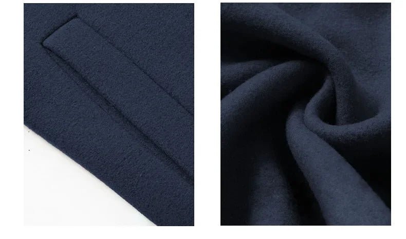 Luxury Business Casual Two - piece Illusion Padded Hooded Woolen Overcoat Autumn/winter High - end Men's Fleece Jacket - PratSN