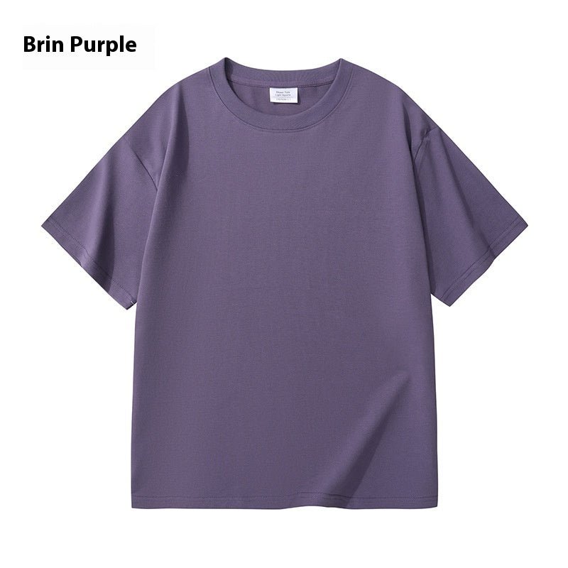 Men And Women Solid Color Young Couple T-shirt - PratSN