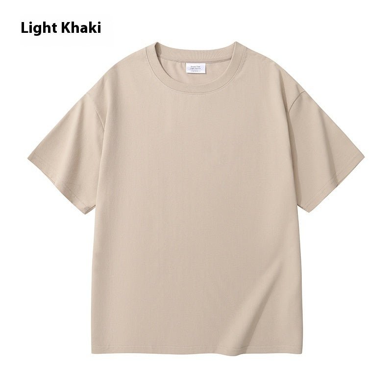 Men And Women Solid Color Young Couple T-shirt - PratSN