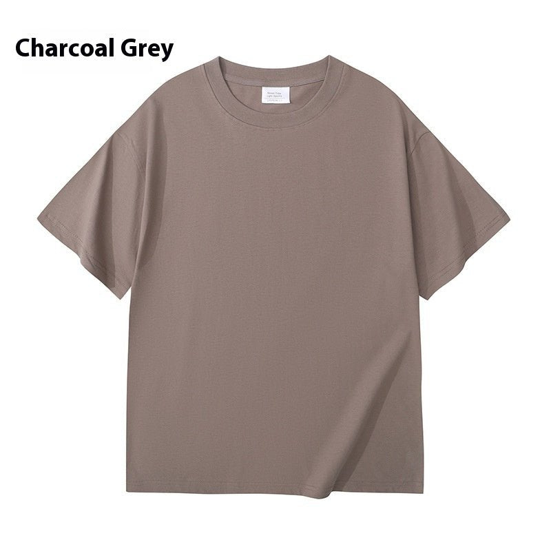 Men And Women Solid Color Young Couple T-shirt - PratSN