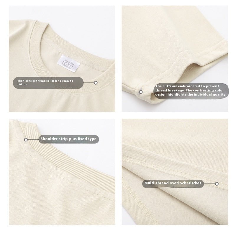 Men And Women Solid Color Young Couple T-shirt - PratSN