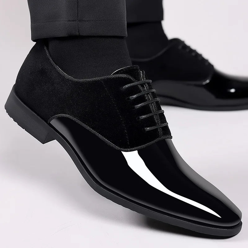 Men Casual Business Shoes Lace Up Formal Office Work Shoes for Male Party Wedding - PratSN