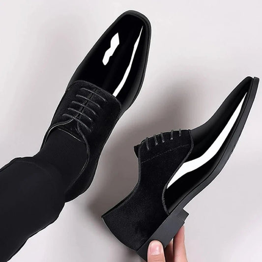 Men Casual Business Shoes Lace Up Formal Office Work Shoes for Male Party Wedding - PratSN