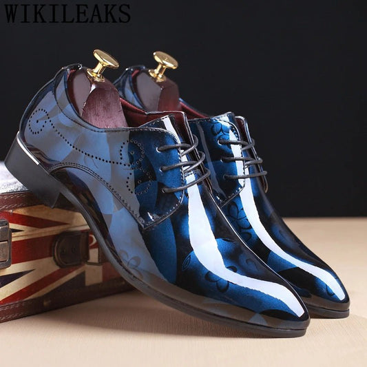 Men Dress Shoes Formal Shoes Leather Luxury Fashion Groom Wedding Shoes 37 - 50 - PratSN