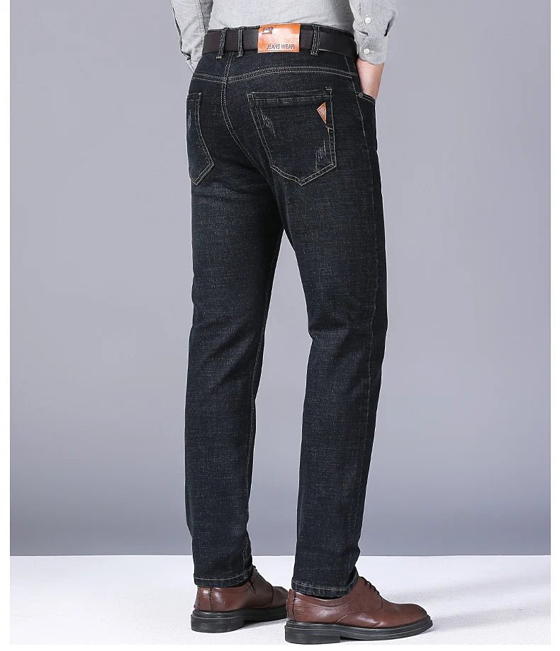 Men Fashion Straight Jeans Men 2024 New Stretch Slim Fit Pants Comfortable Soft Business Denim Trousers Male Brand Clothing - PratSN