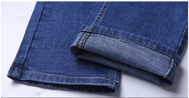 Men Fashion Straight Jeans Men 2024 New Stretch Slim Fit Pants Comfortable Soft Business Denim Trousers Male Brand Clothing - PratSN