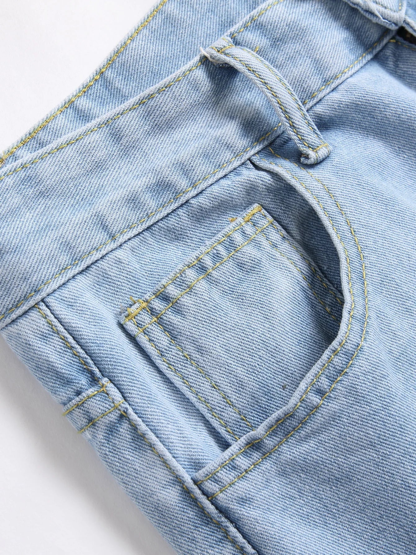 Men Jeans Ankle Length Pants Denim Skinny Ripped Solid Vintage Wash Distressed Slim Fit Pockets - PratSN