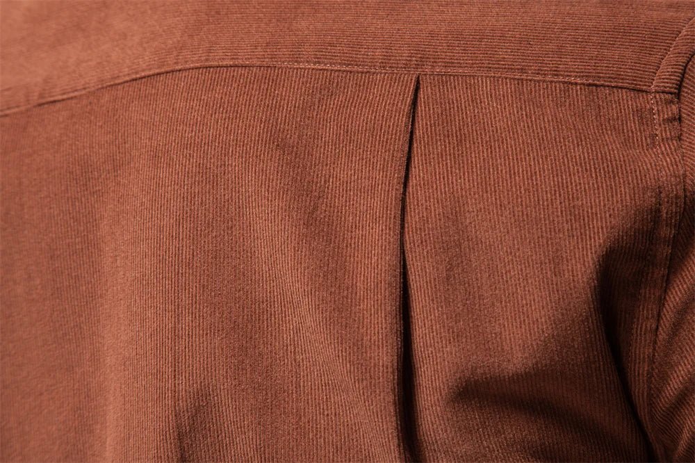 Men's 100% Cotton Autumn Winter Solid Color Business Casual Long Sleeve Classic Shirt - PratSN